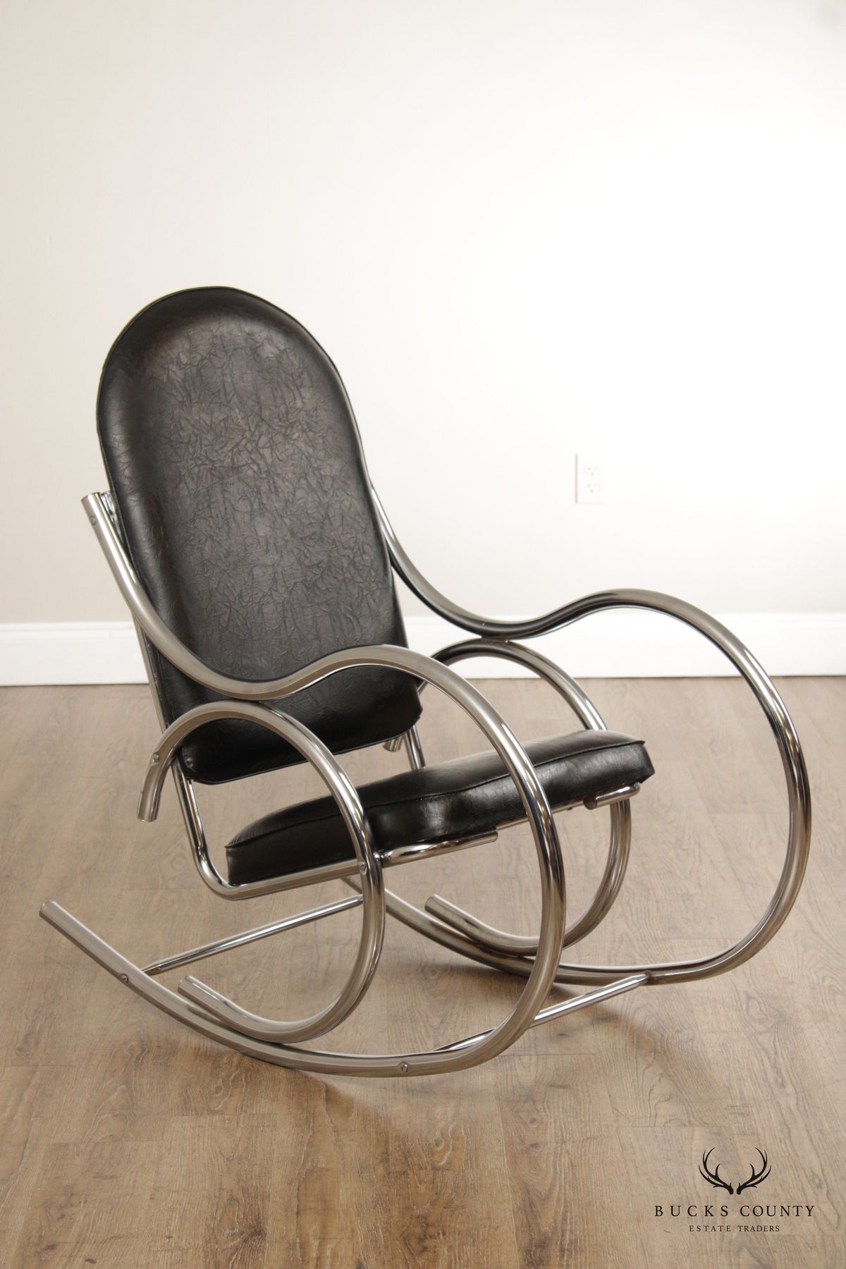 Milo Baughman Mid Century Modern Chrome Frame Rocker