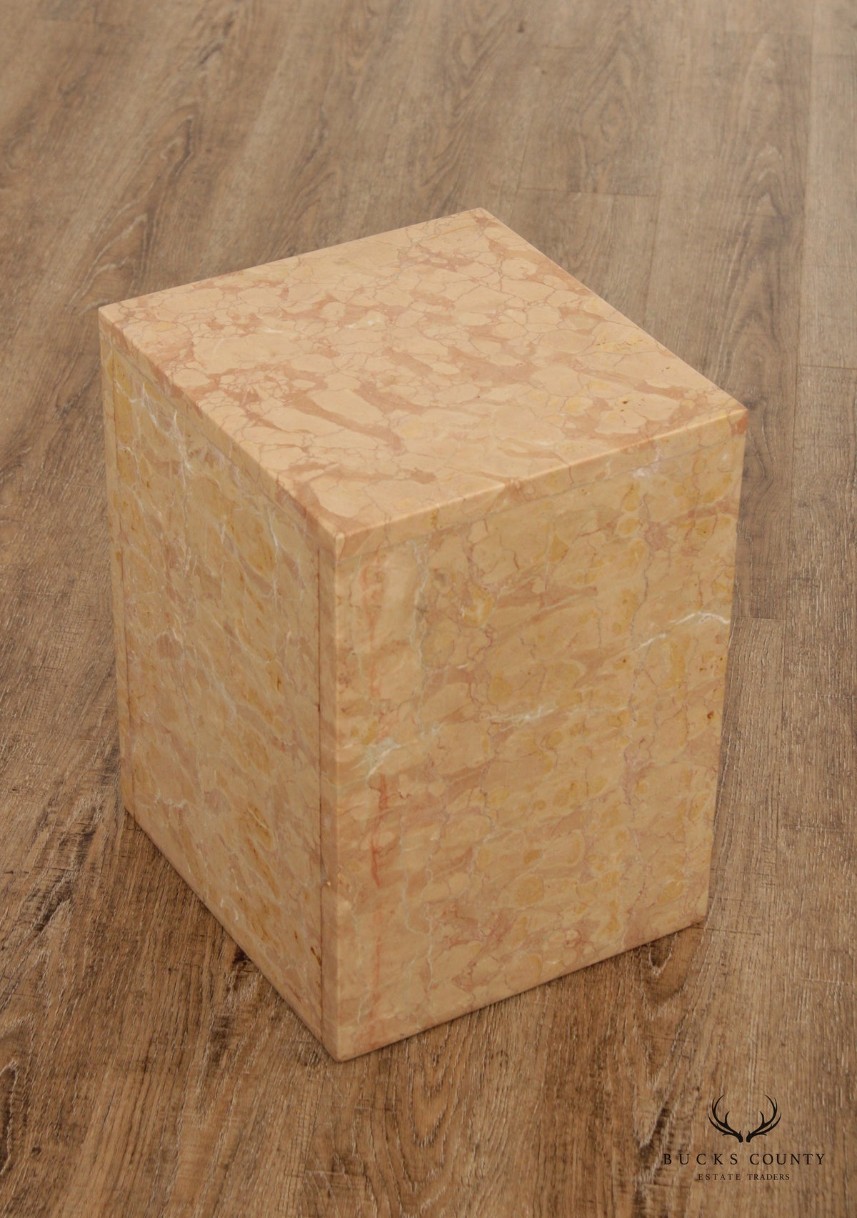 Postmodern Style Studio Crafted Marble Pedestal or End Table