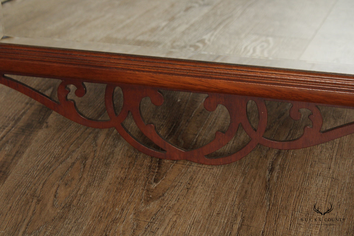 Federal Style Carved Mahogany Fretwork Wall Mirror