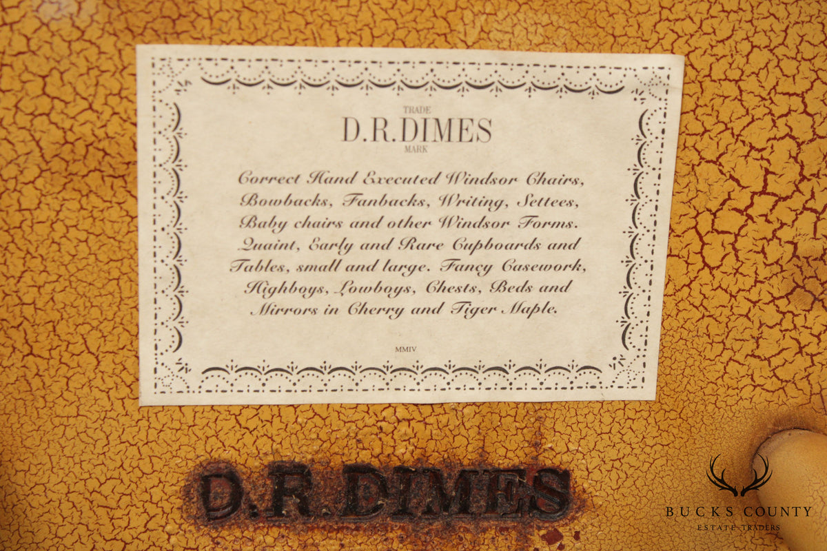 D.R. Dimes Mustard Yellow Painted 3 Legged Stool