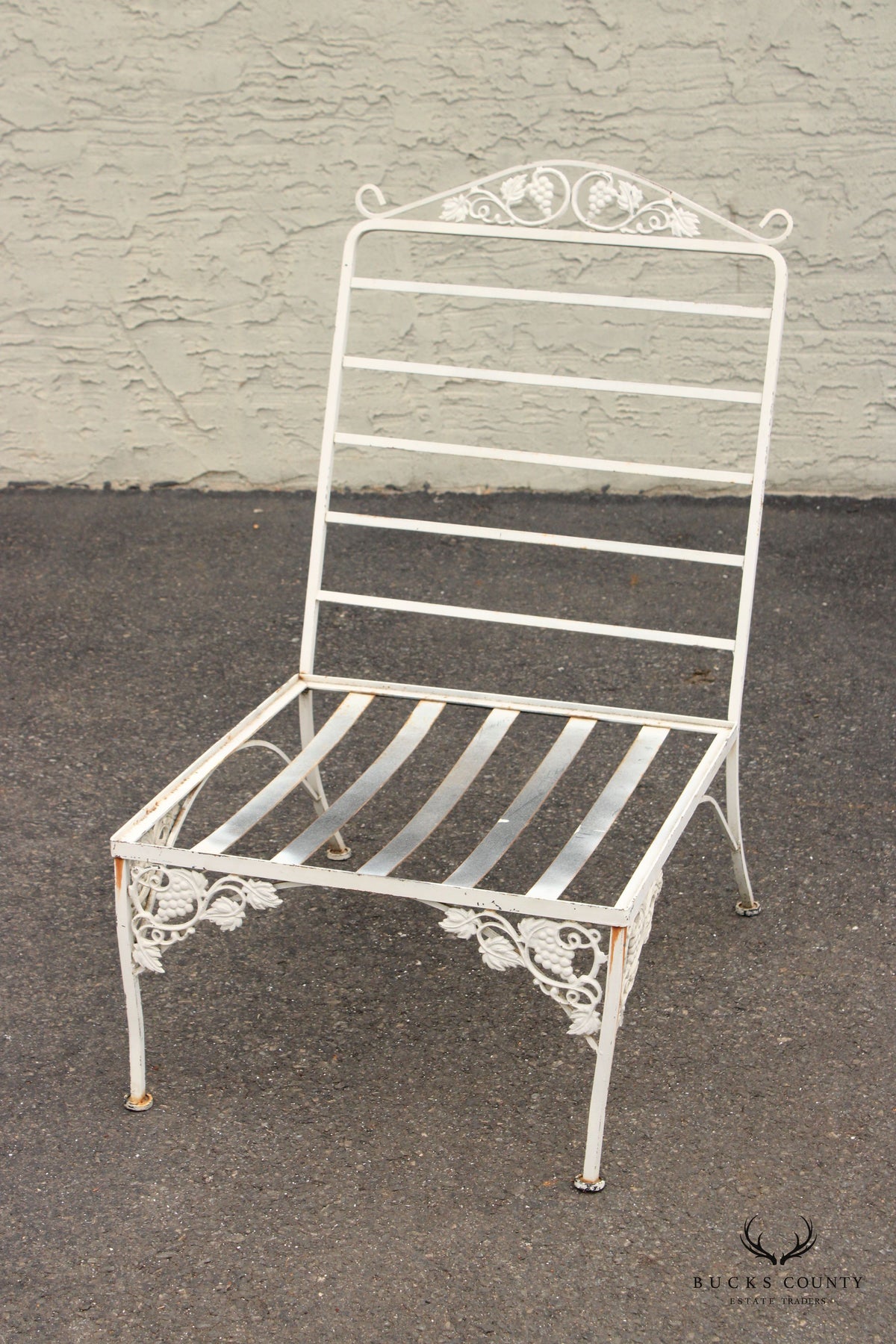 Vintge Quality Wrought Iron Three Piece Outdoor Patio Sofa