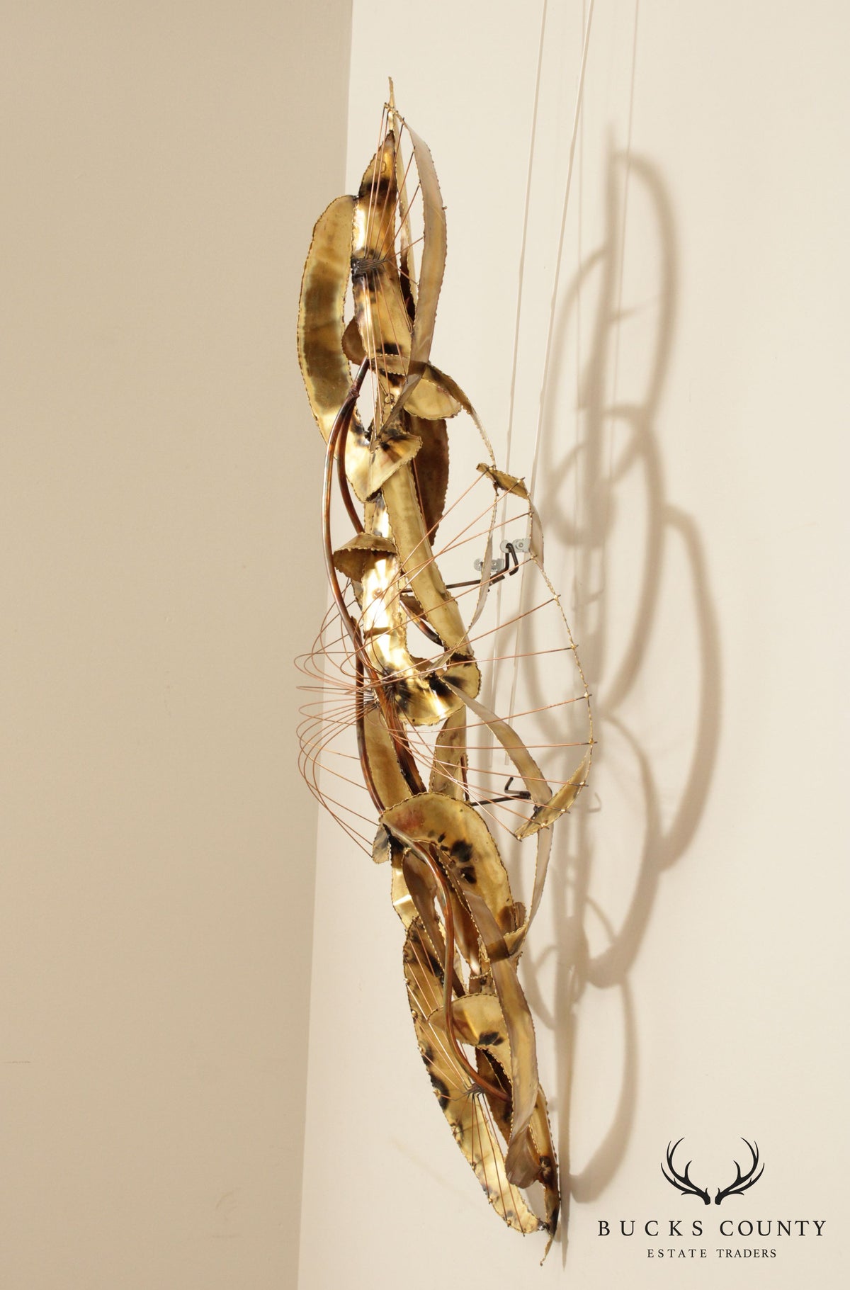 Mid Century Modern Abstract Metal Wall Sculpture