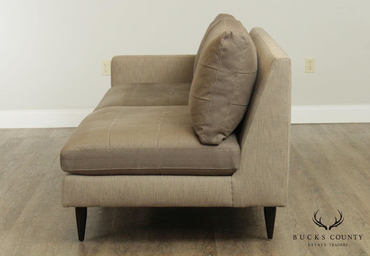 Crate & Barrel Mid Century Sofa, Chaise