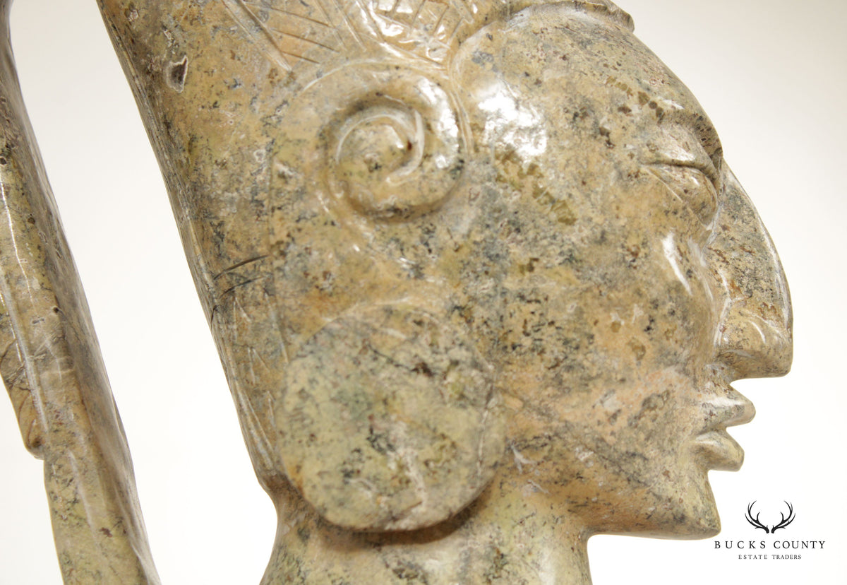 Central American Stone Carved Bust Sculpture