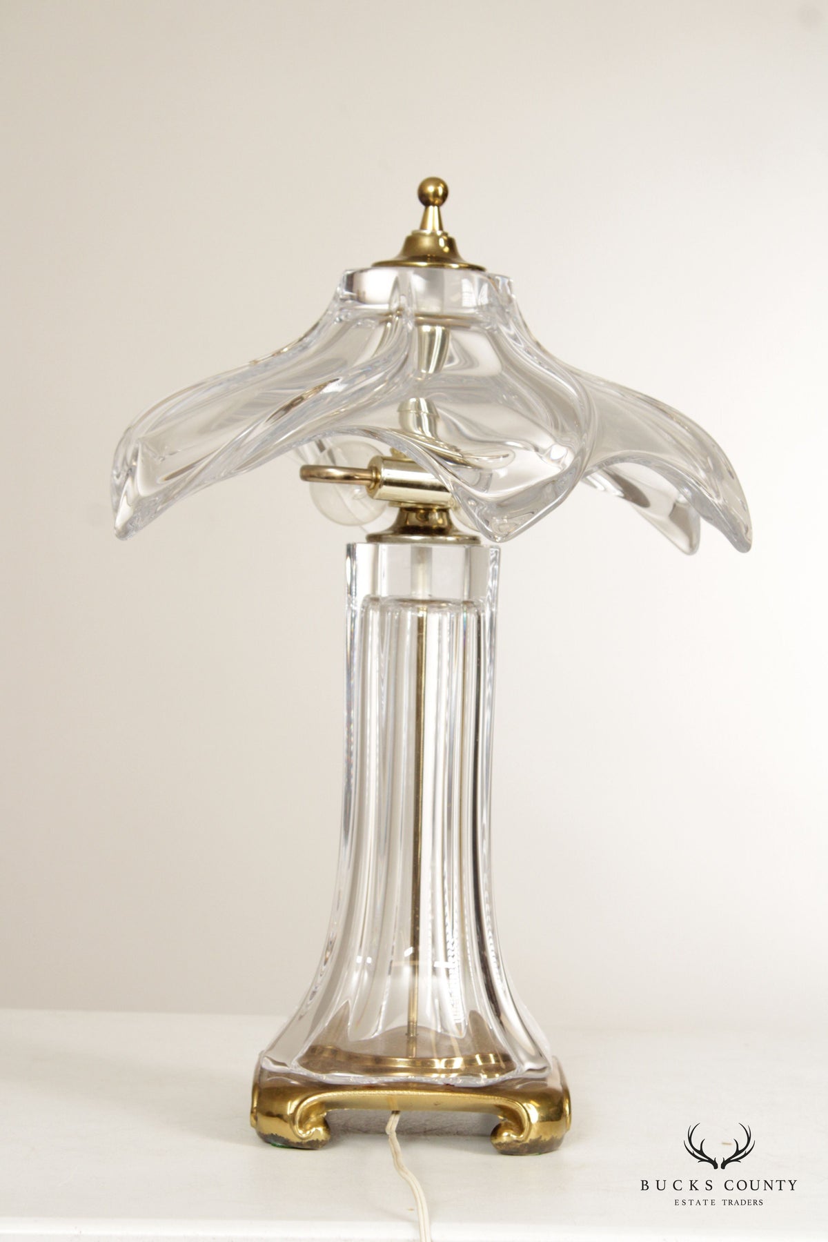 Cofrac Art Verrier Style French Crystal Table Lamp