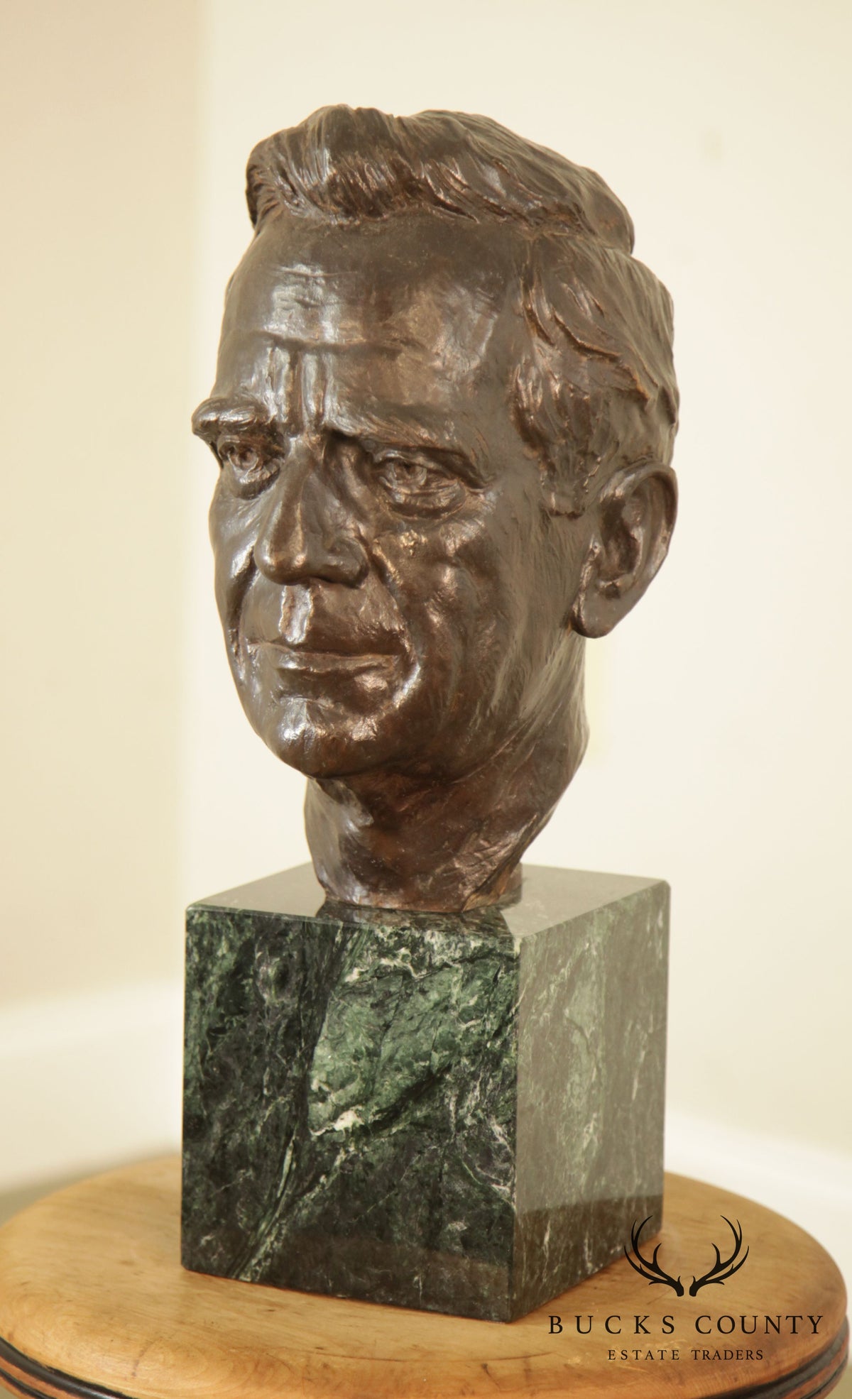Lawrence Ludtke 1990s Bronze Male Bust
