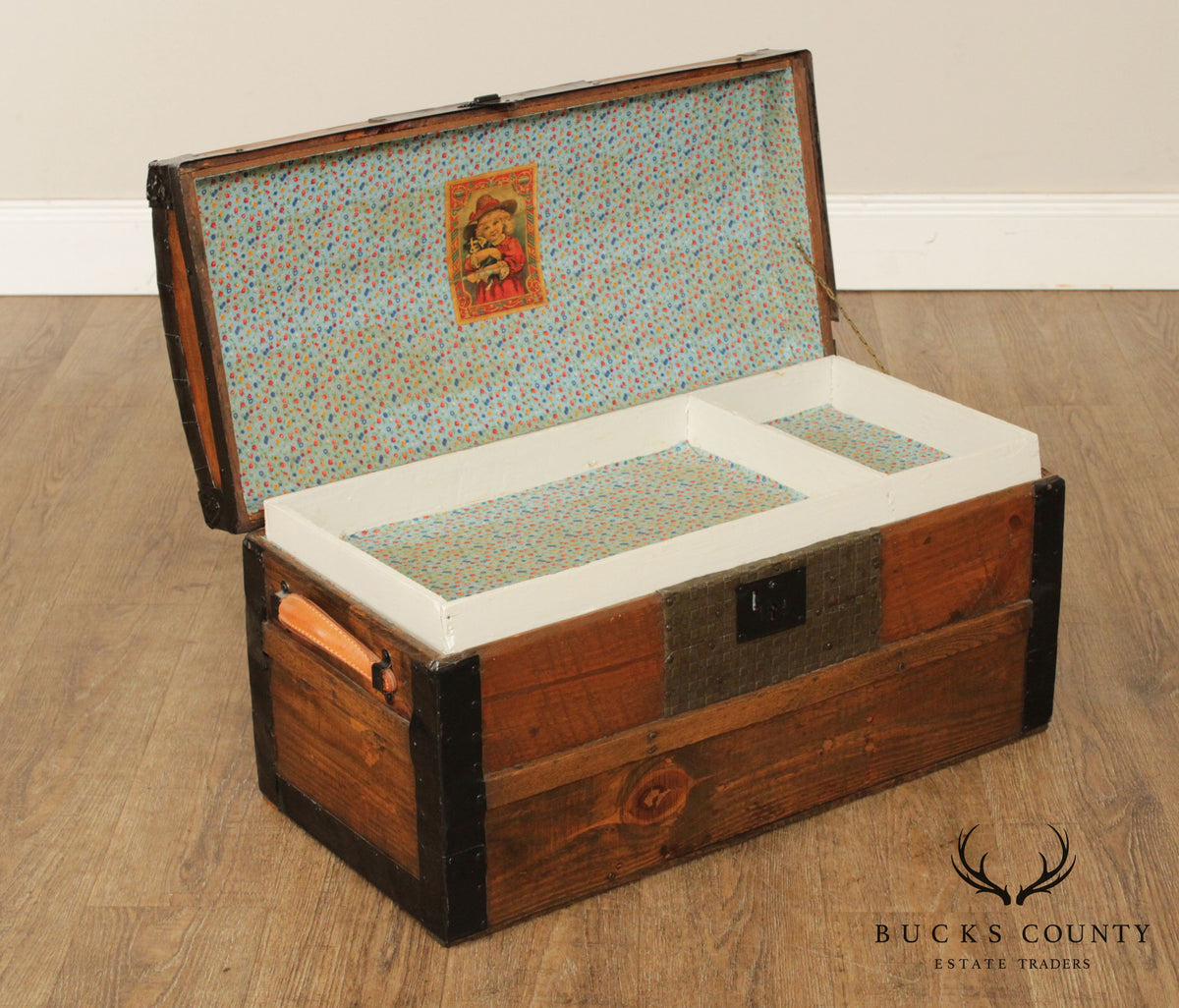 Antique Restored Steamer Travel Trunk