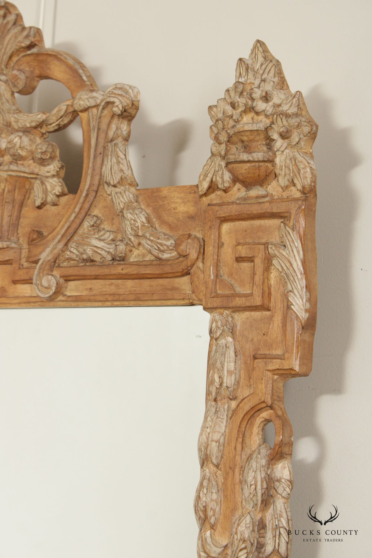 Louis XV Style Carved Wood Rectangular Wall Mirror