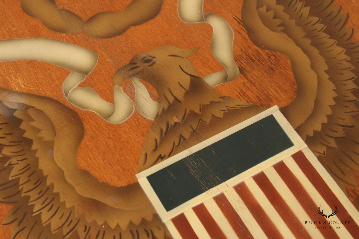 L. Hitchcock Federal Style Eagle Stenciled Tilt-Top Table
