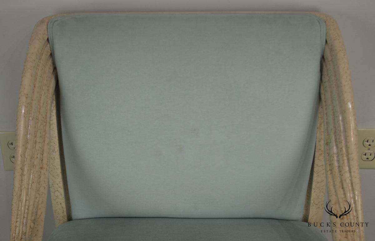 1980's Postmodern Custom Quality Faux Painted Armchairs