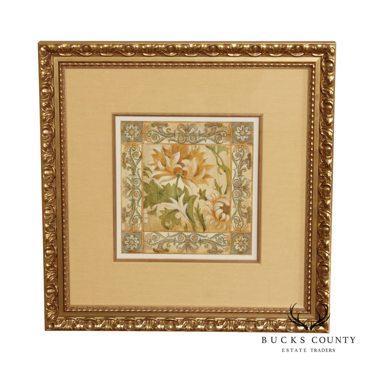 Renaissance Style Floral Architectural Art Print by Elizabeth Jardine