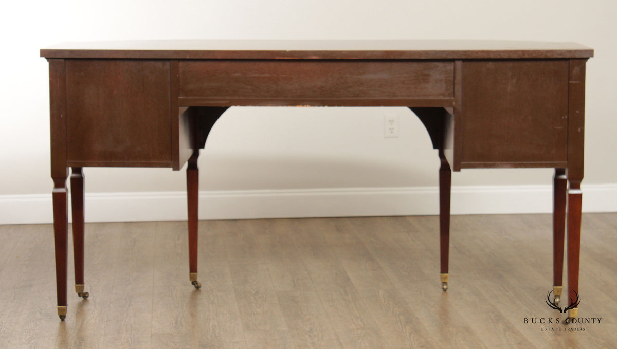 Baker Stately Homes Sheraton Style Mahogany and Satinwood Inlaid Sideboard