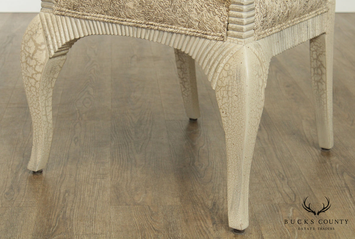 Casa Bique Crackle Painted Set 4 Armchairs