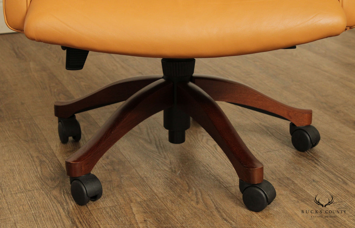 Leathercraft Tufted Leather Executive Office Armchair (J)