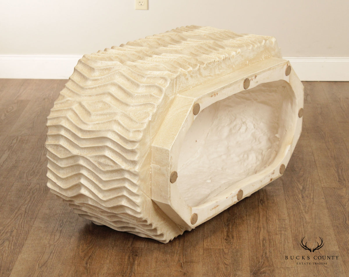Postmodern Style Sculptural Plaster Coffee Table