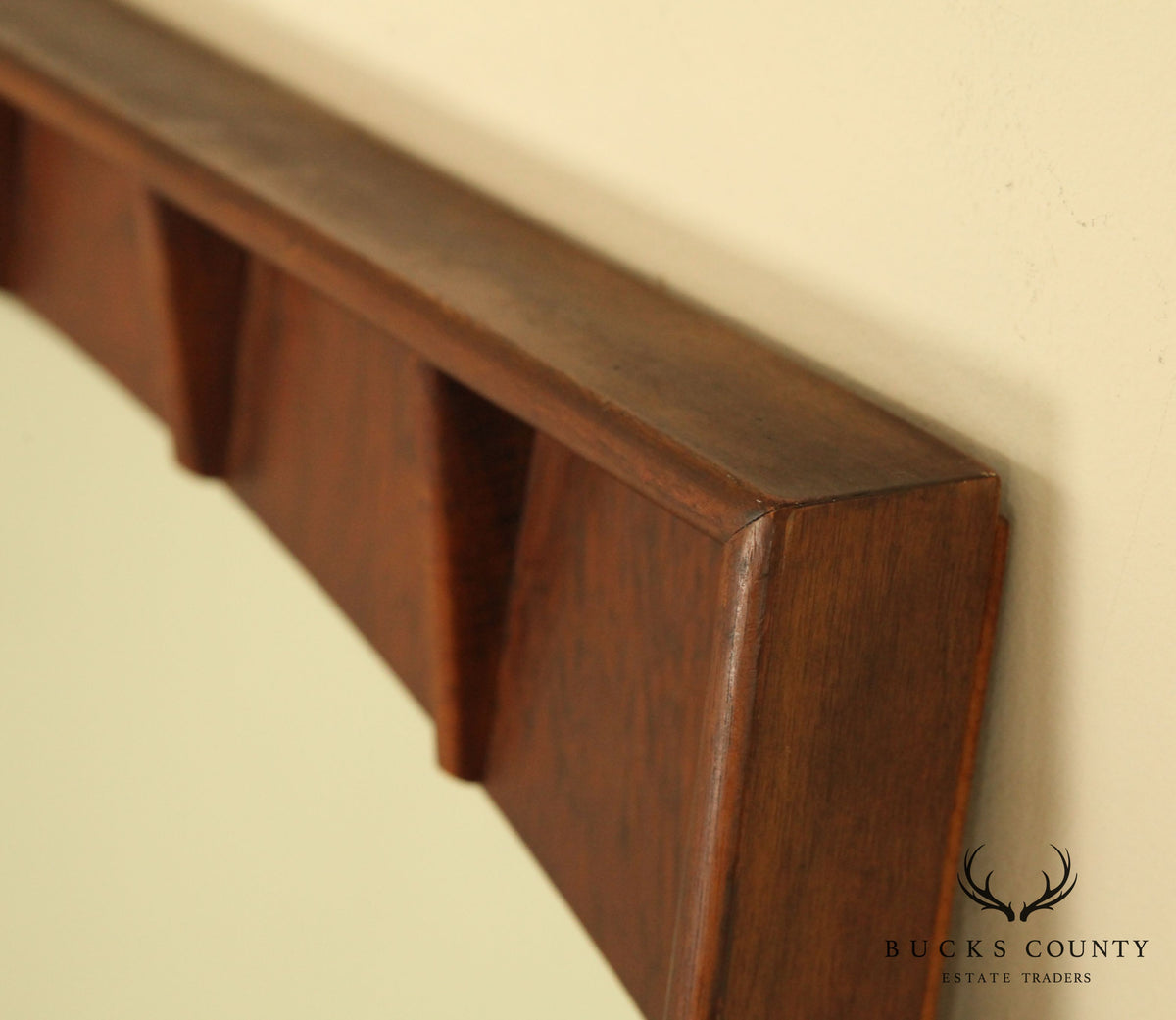 Mid Century Modern Walnut & Rosewood Frame Mirror
