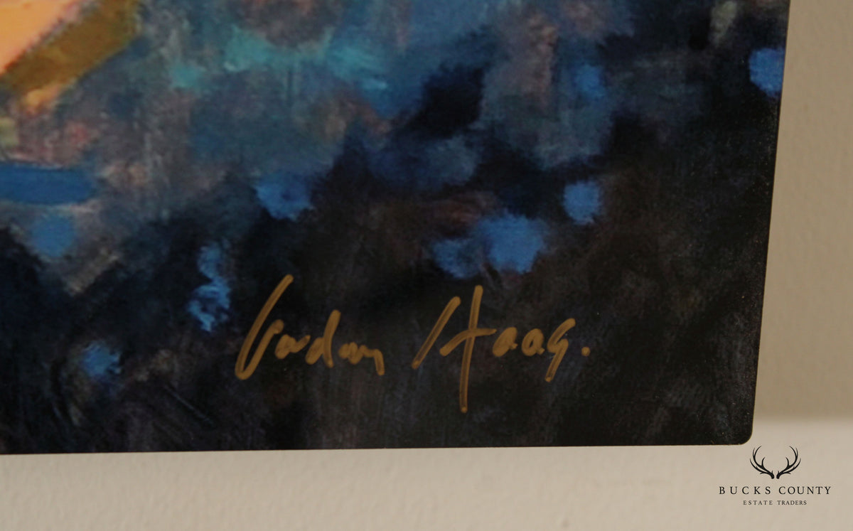 Gordon Hass 'Friday Night Fireworks' Original Oil Painting