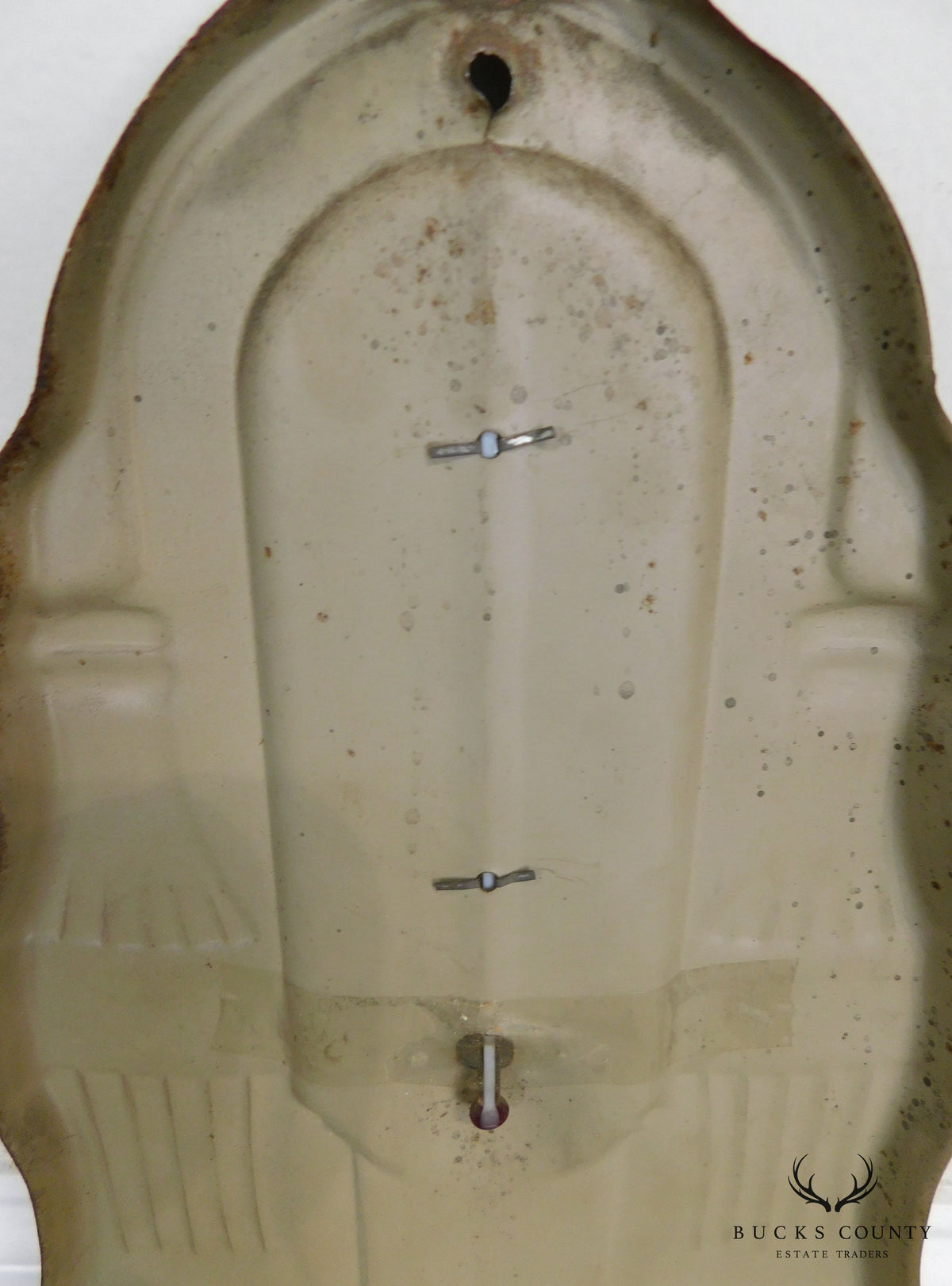 1940's Art Deco Vintage Coca Cola Embossed Tin Advertising Thermometer