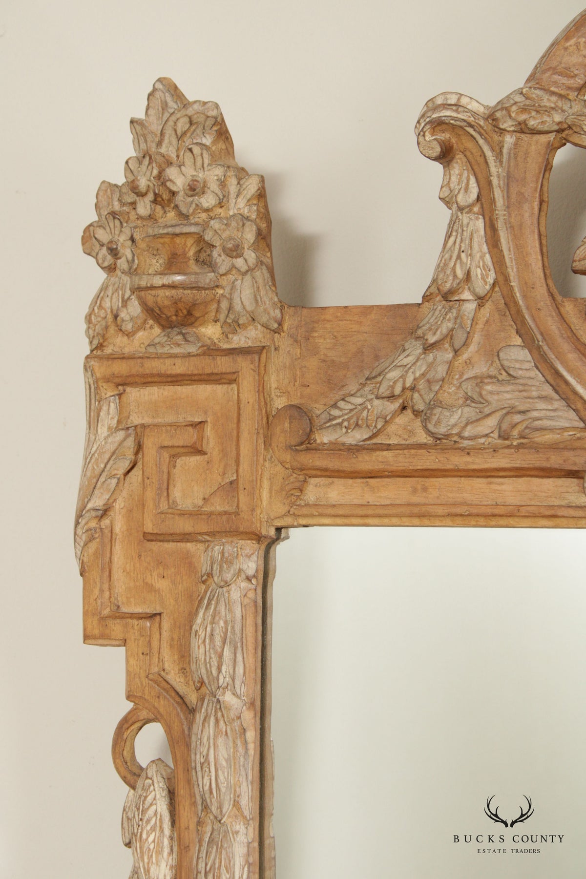 Louis XV Style Carved Wood Rectangular Wall Mirror