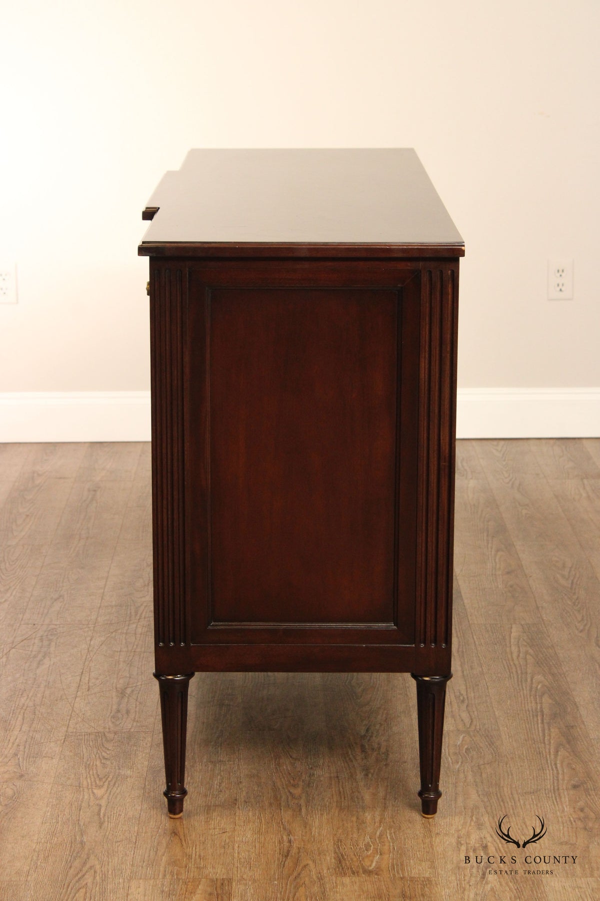 EJ Victor French Hollywood Regency Mirrored Triple Chest