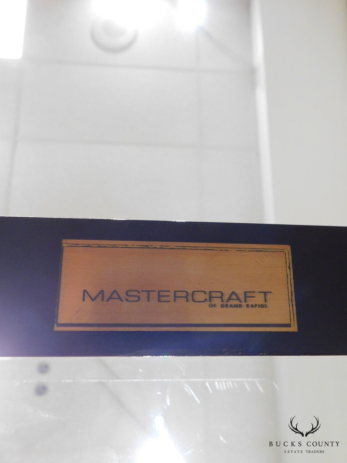 Bernard Rohne Mastercraft Acid Etched Brass, Glass Top Expandable Dining Table