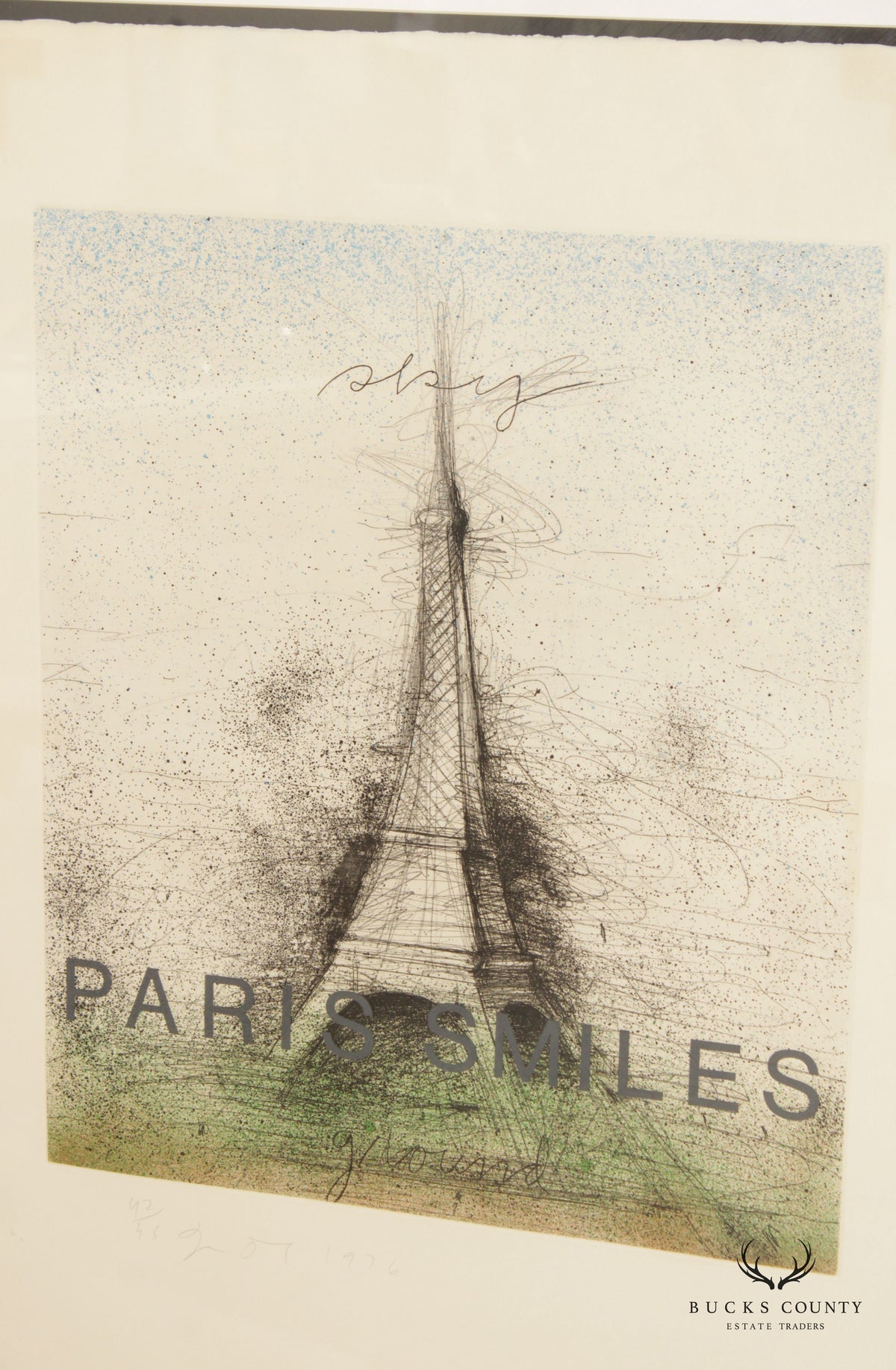 Jim Dine 'Paris Smiles' and 'Paris smiles in Darkness' Etchings