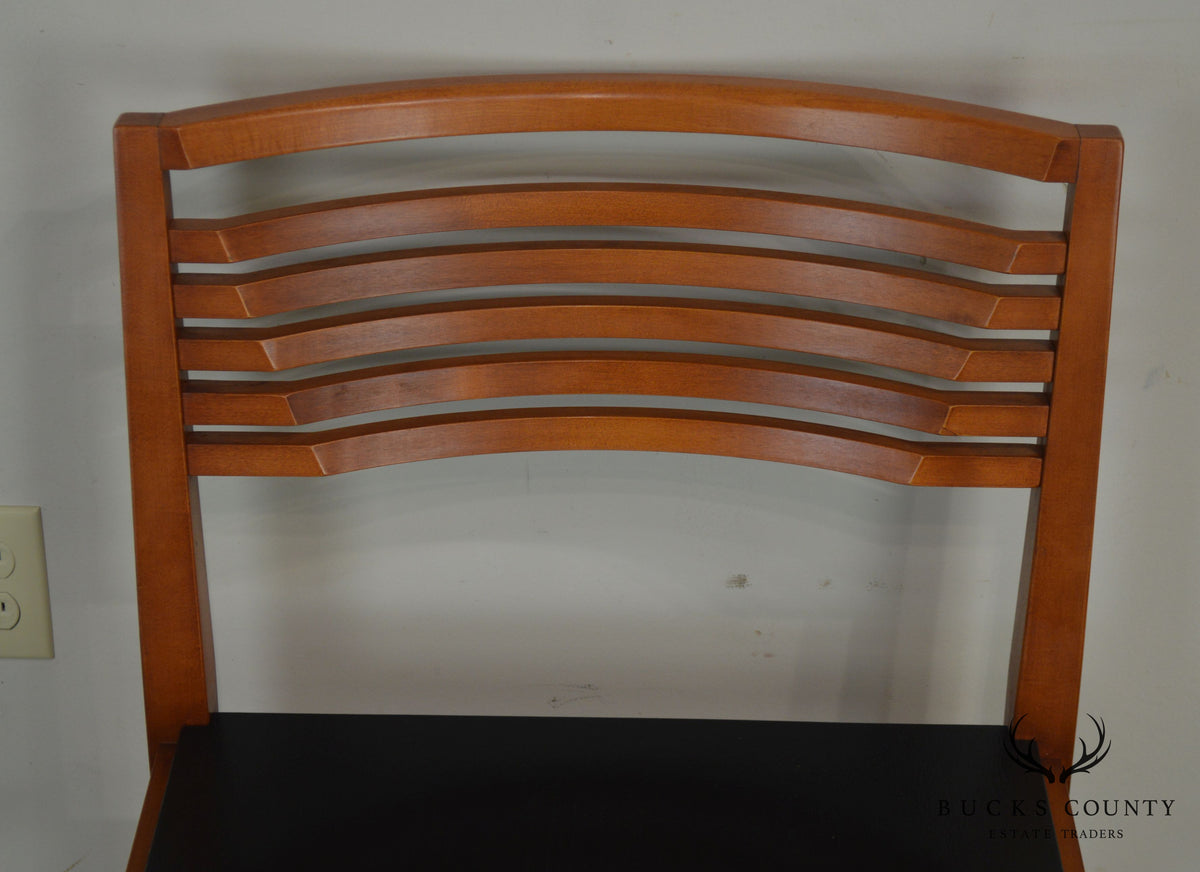 Knoll Studios Pair Ladderback Cherry Ricchio Side Chairs
