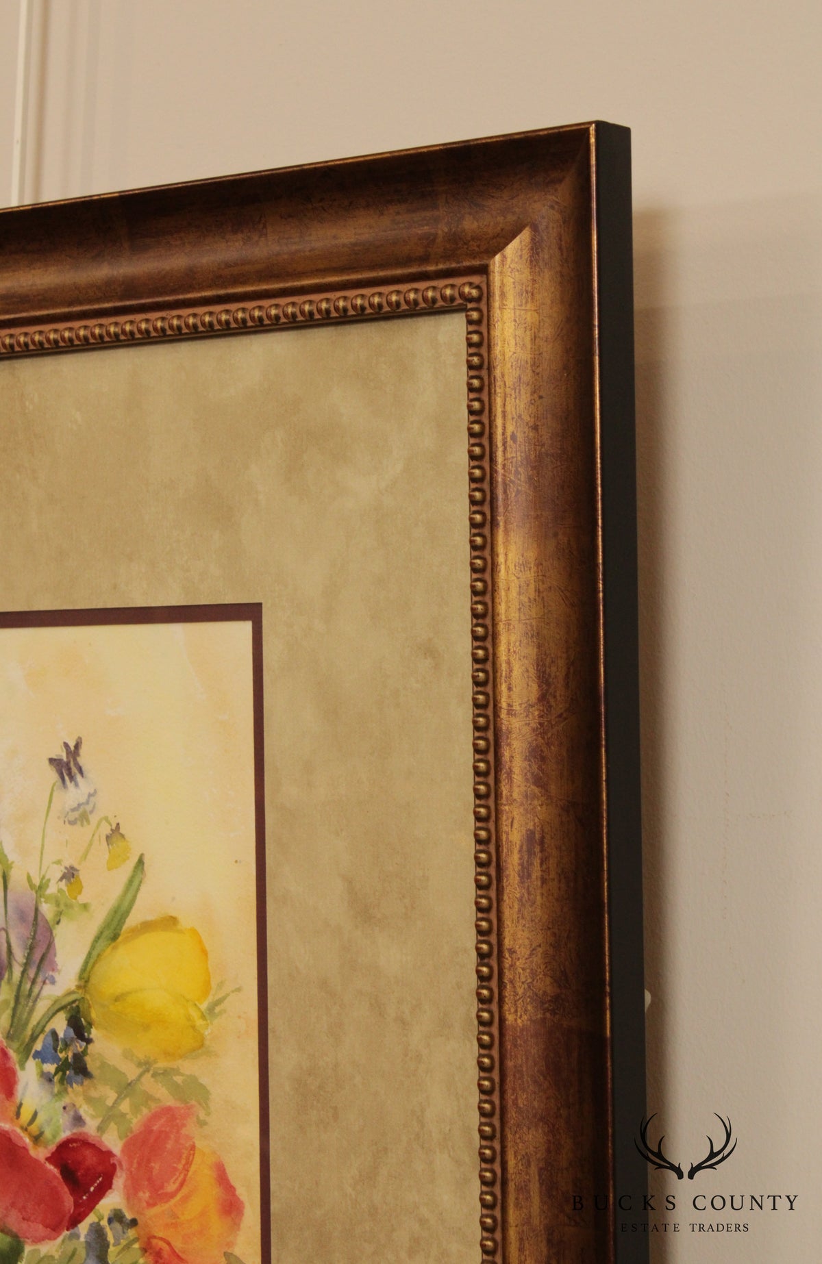 EZ Foley Original Still Life Water Color Painting of Flowers in Vase