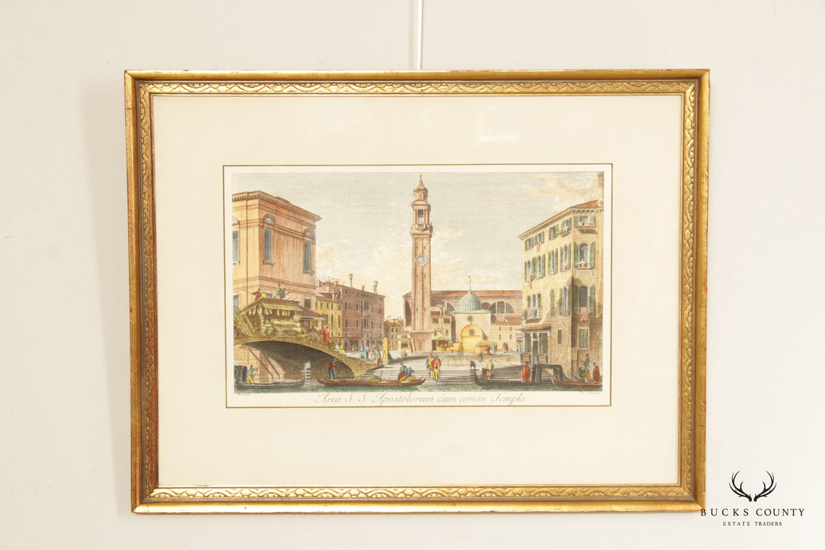 Italian Venetian 'View of Campo Dei Santi Apostoli' Art Print, After Canaletto