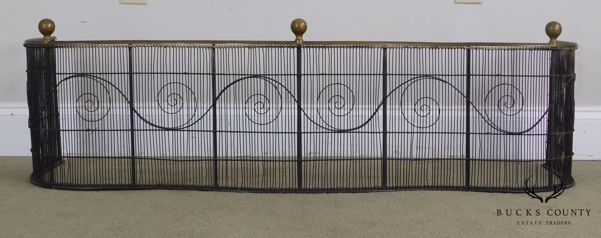Antique 19th Century Regency Fireplace Fender
