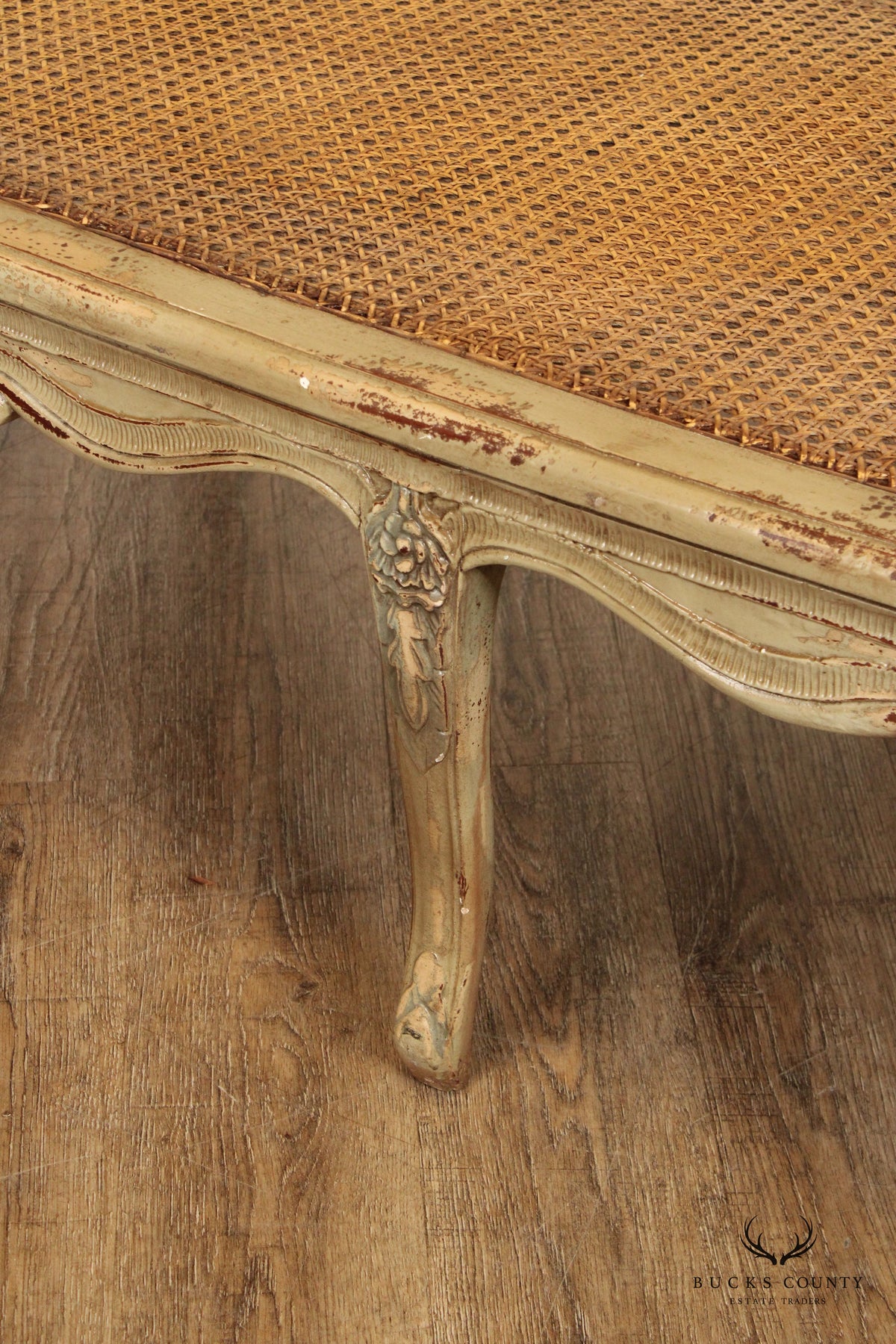 French Louis XV Style Quality Antique Reproduction 'En Confident' Caned Sofa