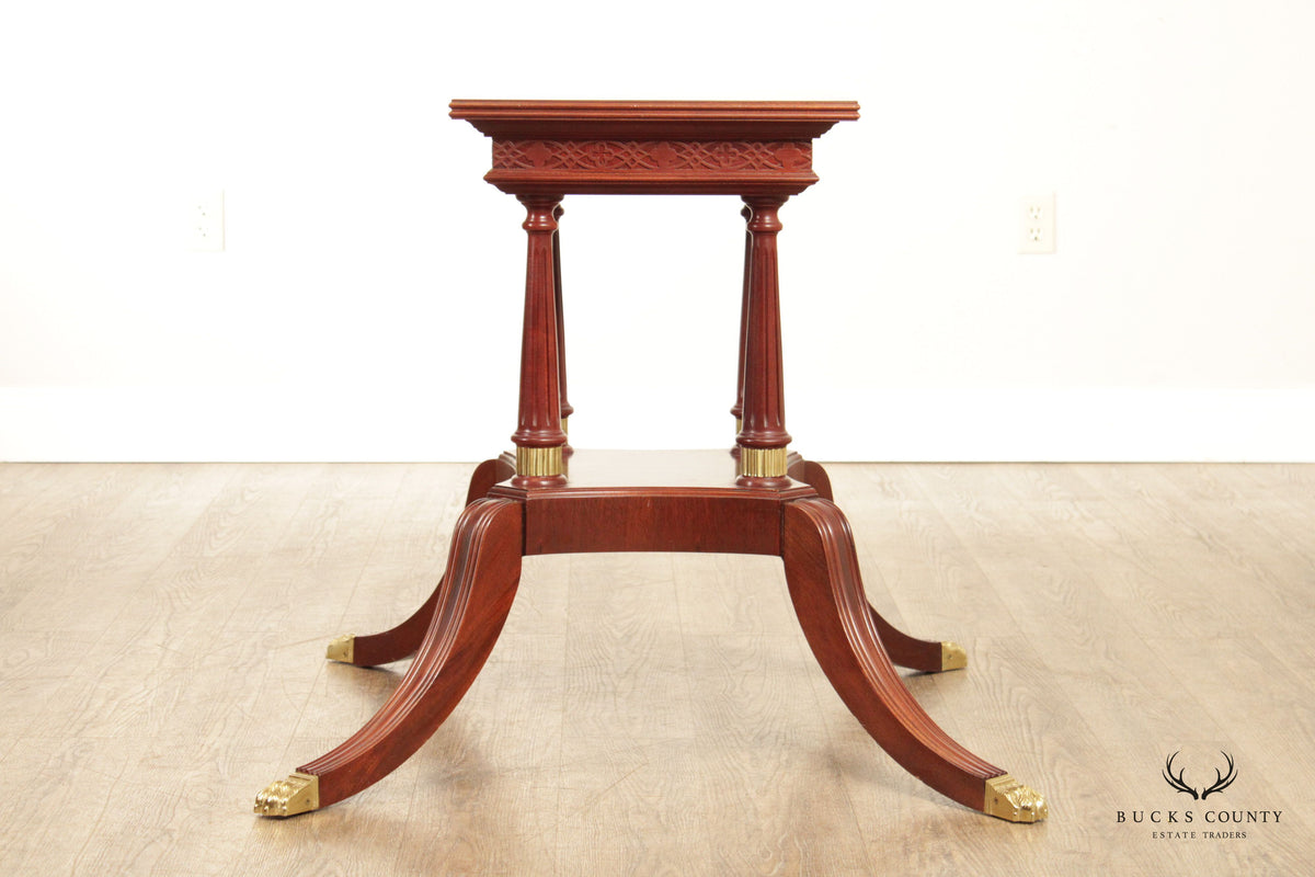 Craftique Regency Style Banded Mahogany Side Table