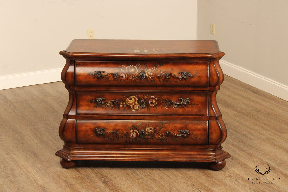 Ethan Allen Paint Decorated 'Tuscany' Bombe Chest