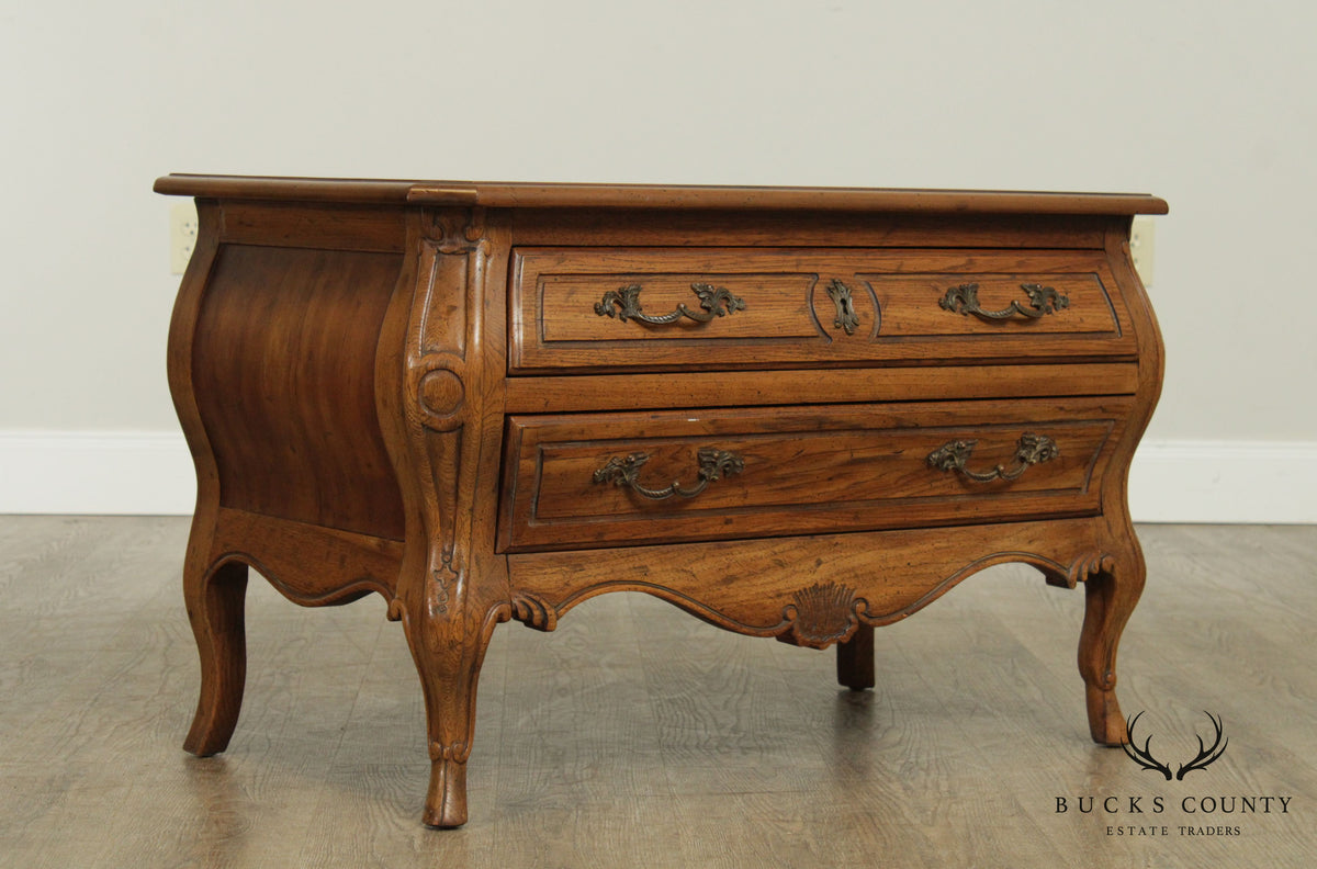 Heritage Grand Tour Vintage French Louis XV Style Walnut Bombe Chest
