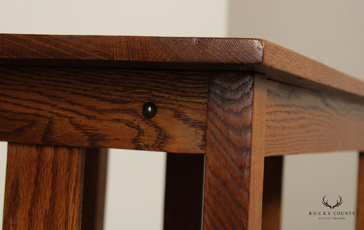 Antique Mission Style Oak Writing Desk
