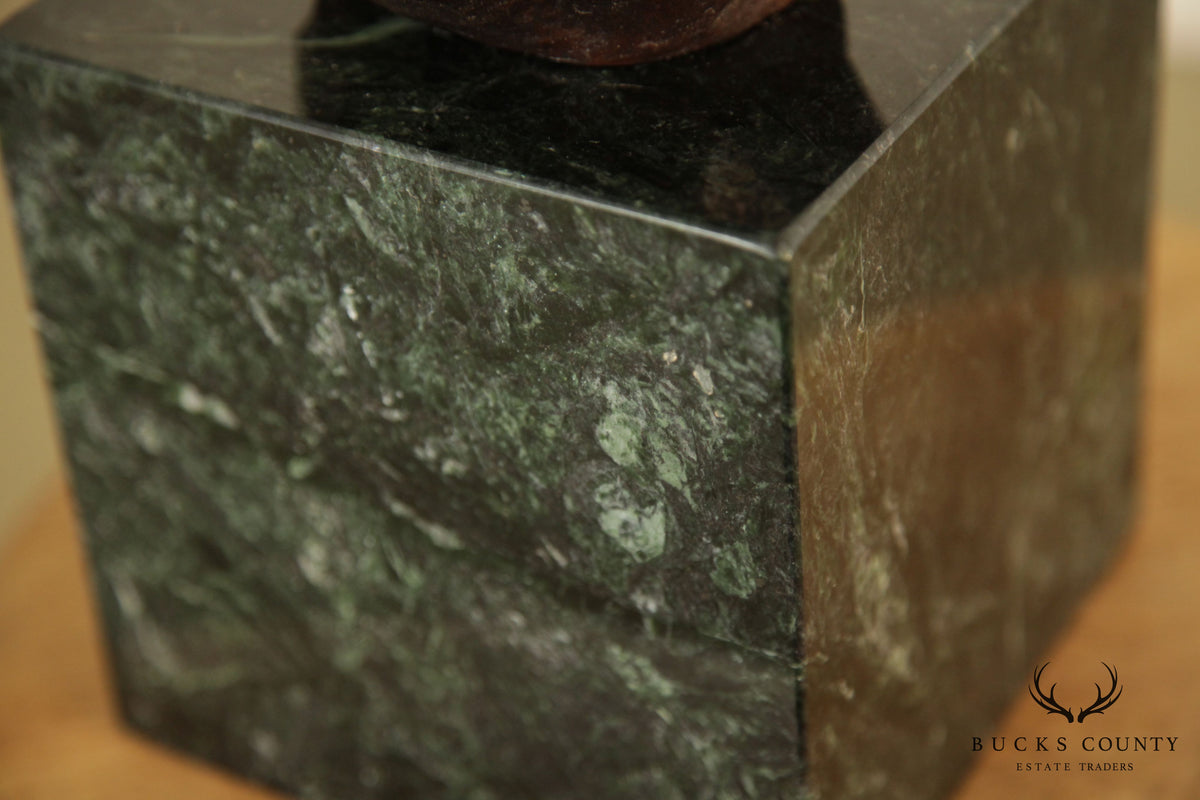 Lawrence Ludtke 1990s Male Bronze Bust