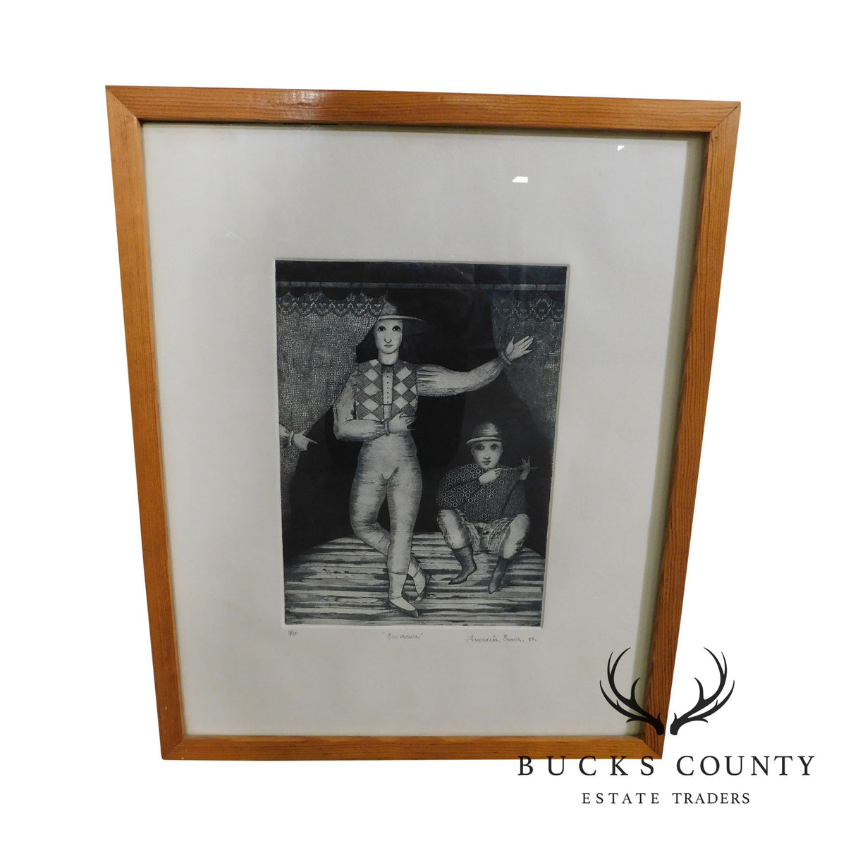 Laurencia Evans 'En Escena' Framed Engraving