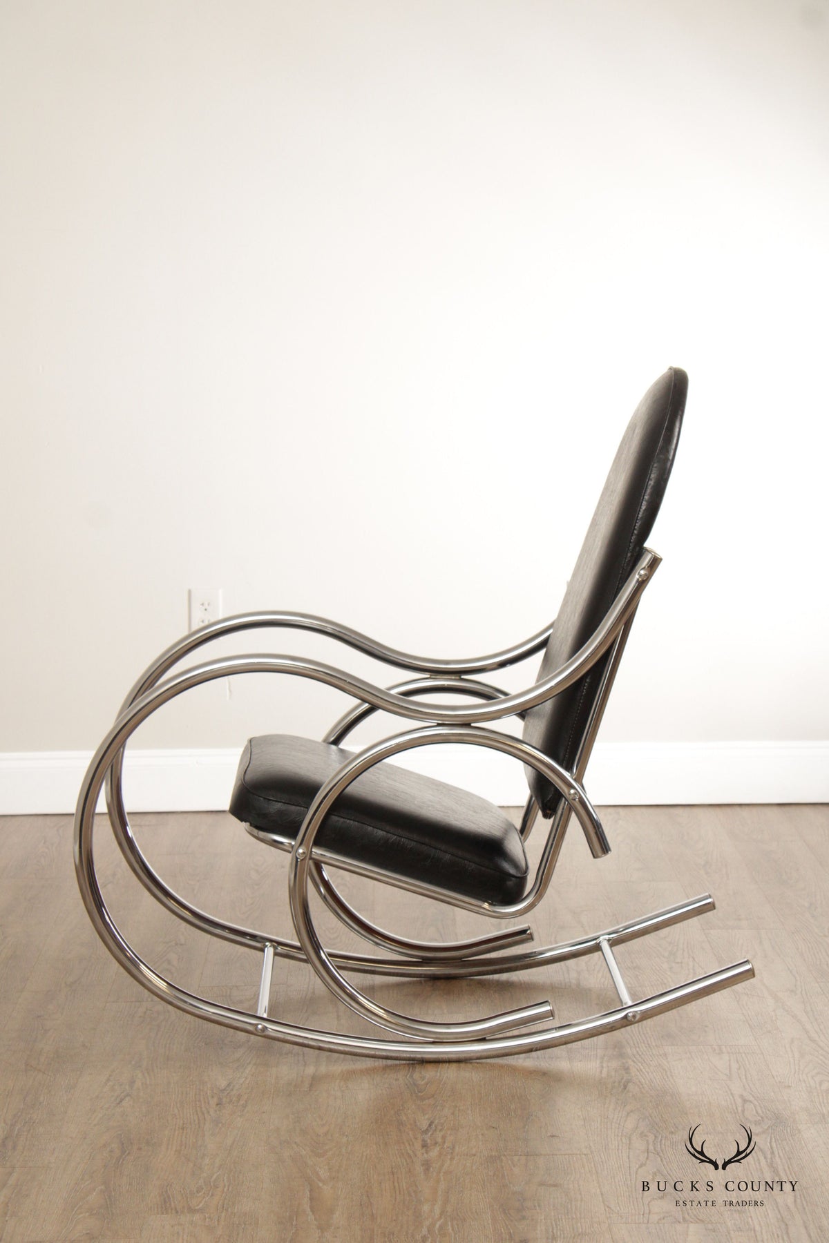 Milo Baughman Mid Century Modern Chrome Frame Rocker