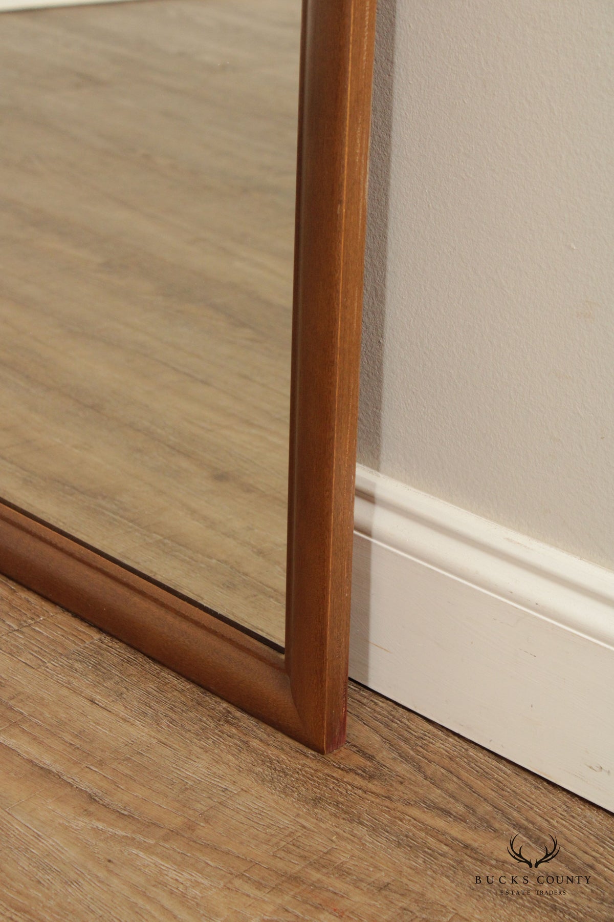 Mid Century Modern Vintage Walnut Rectangular Wall Mirror