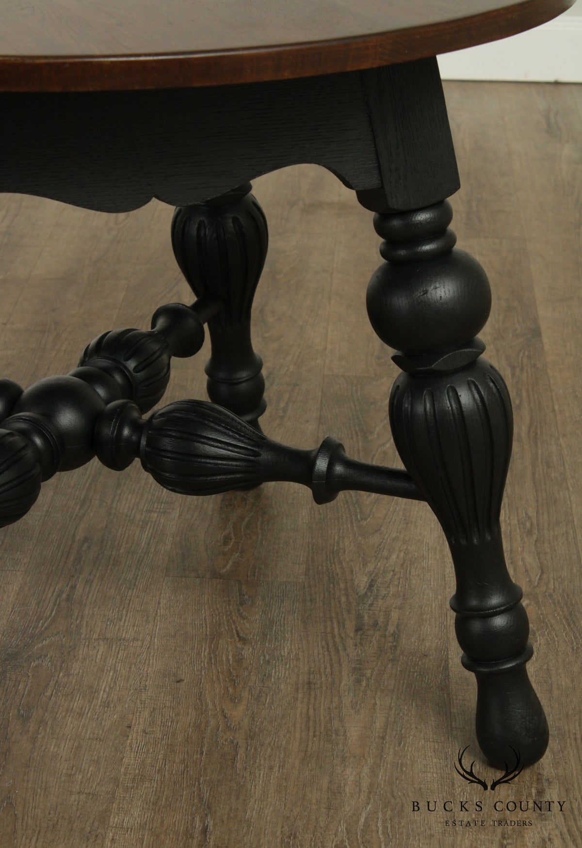 Antique Victorian 36 inch Round Oak Center Table