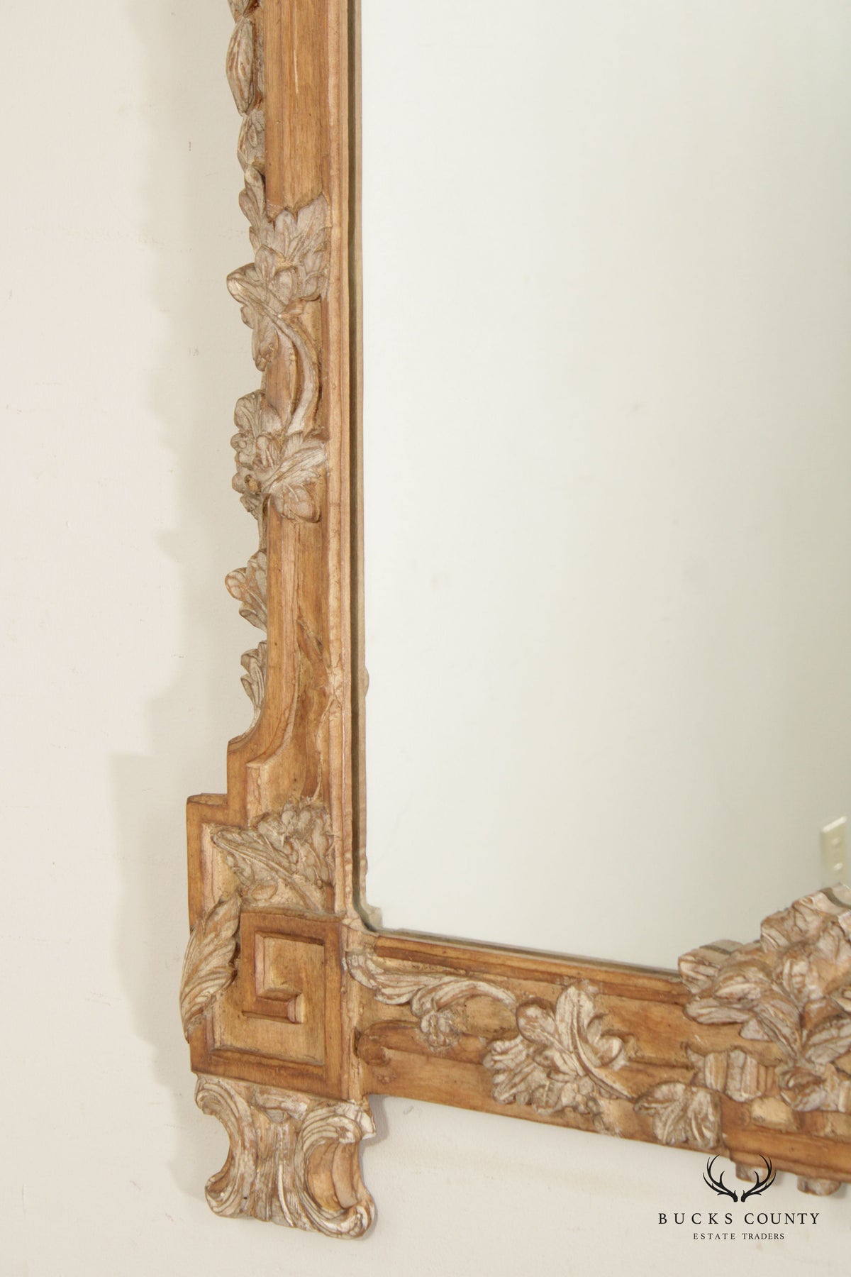 Louis XV Style Carved Wood Rectangular Wall Mirror