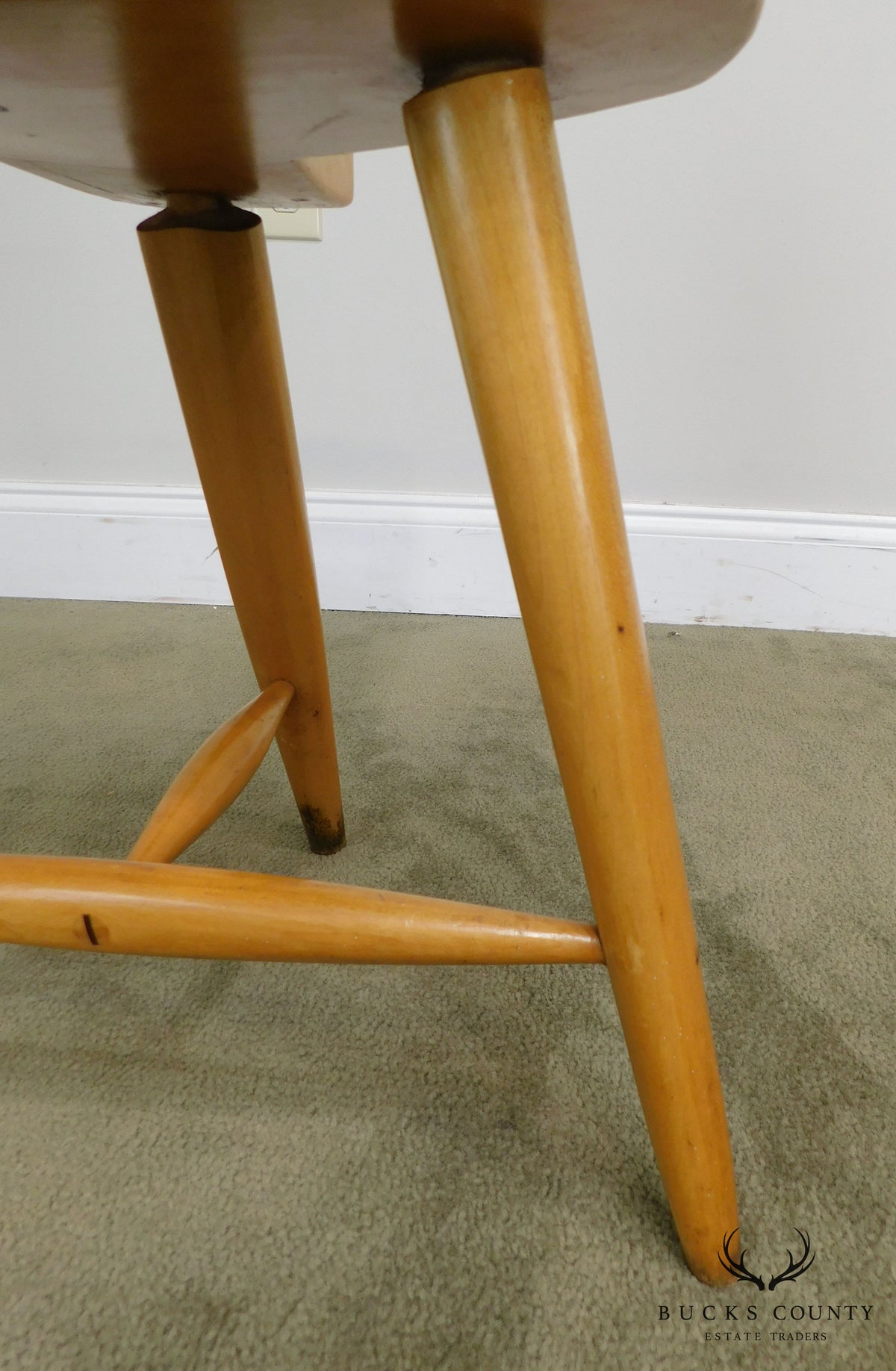 'W.B' Mid Century Modern Birch Wood Set of 4 'Birthing-Chair' Inspired Chairs