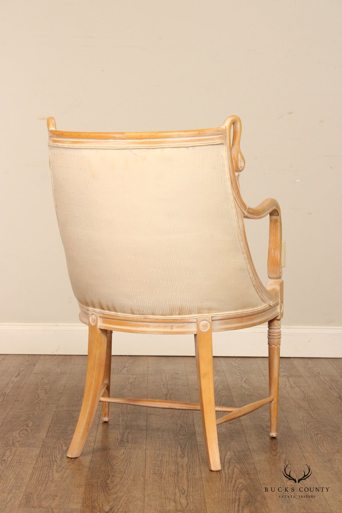 Harris Marcus French Empire Style Swan Carved Armchair