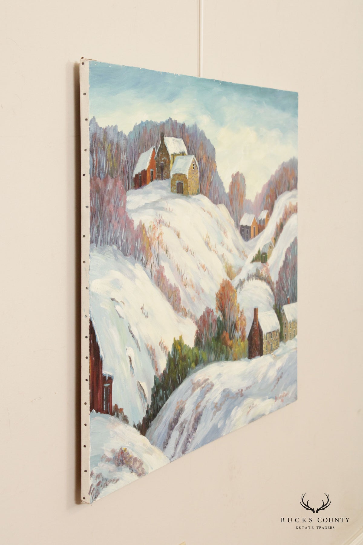 Ann Yost Whitesell 'Rolling Hills' Winter Landscape Original Oil Painting