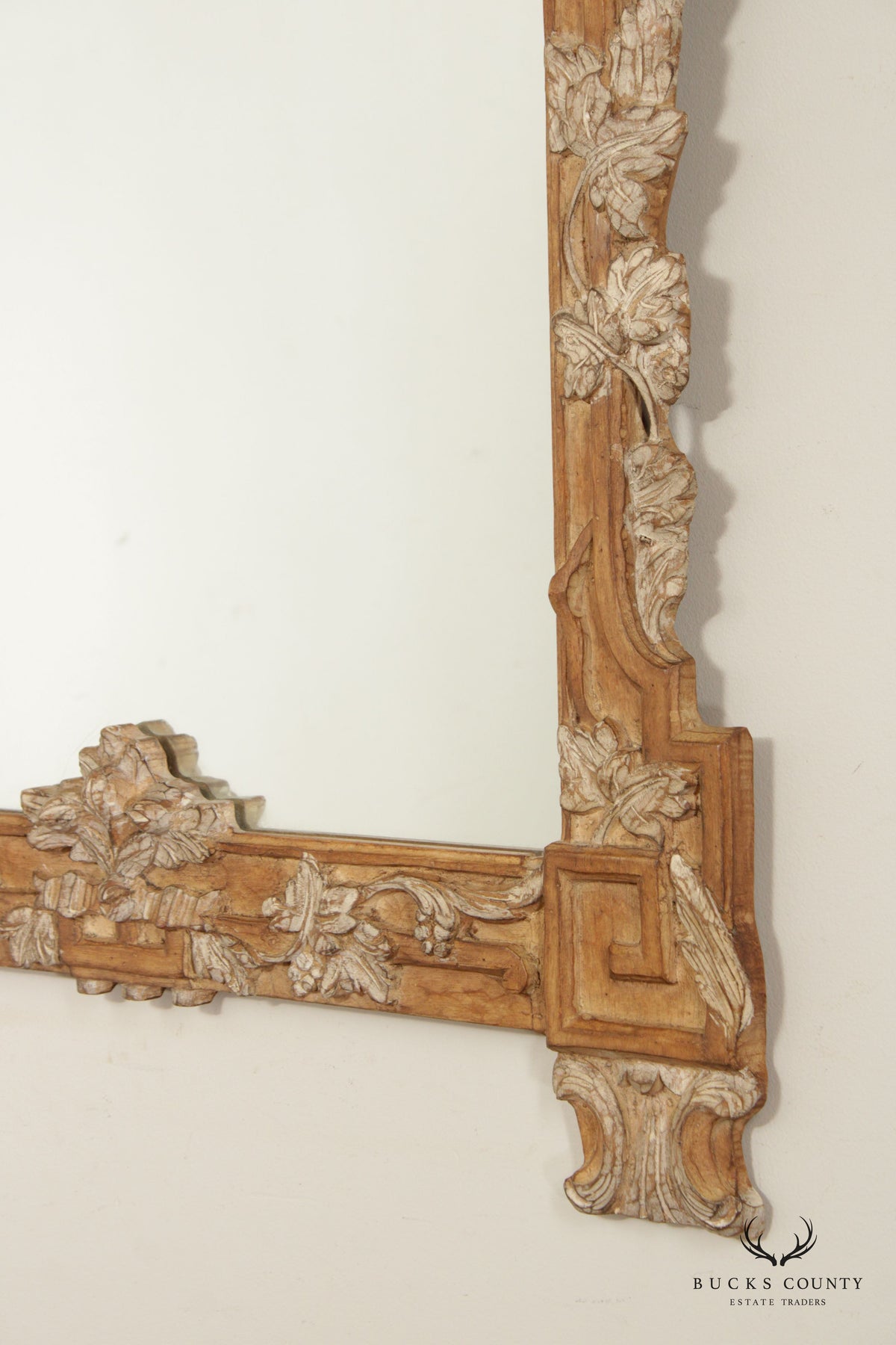 Louis XV Style Carved Wood Rectangular Wall Mirror