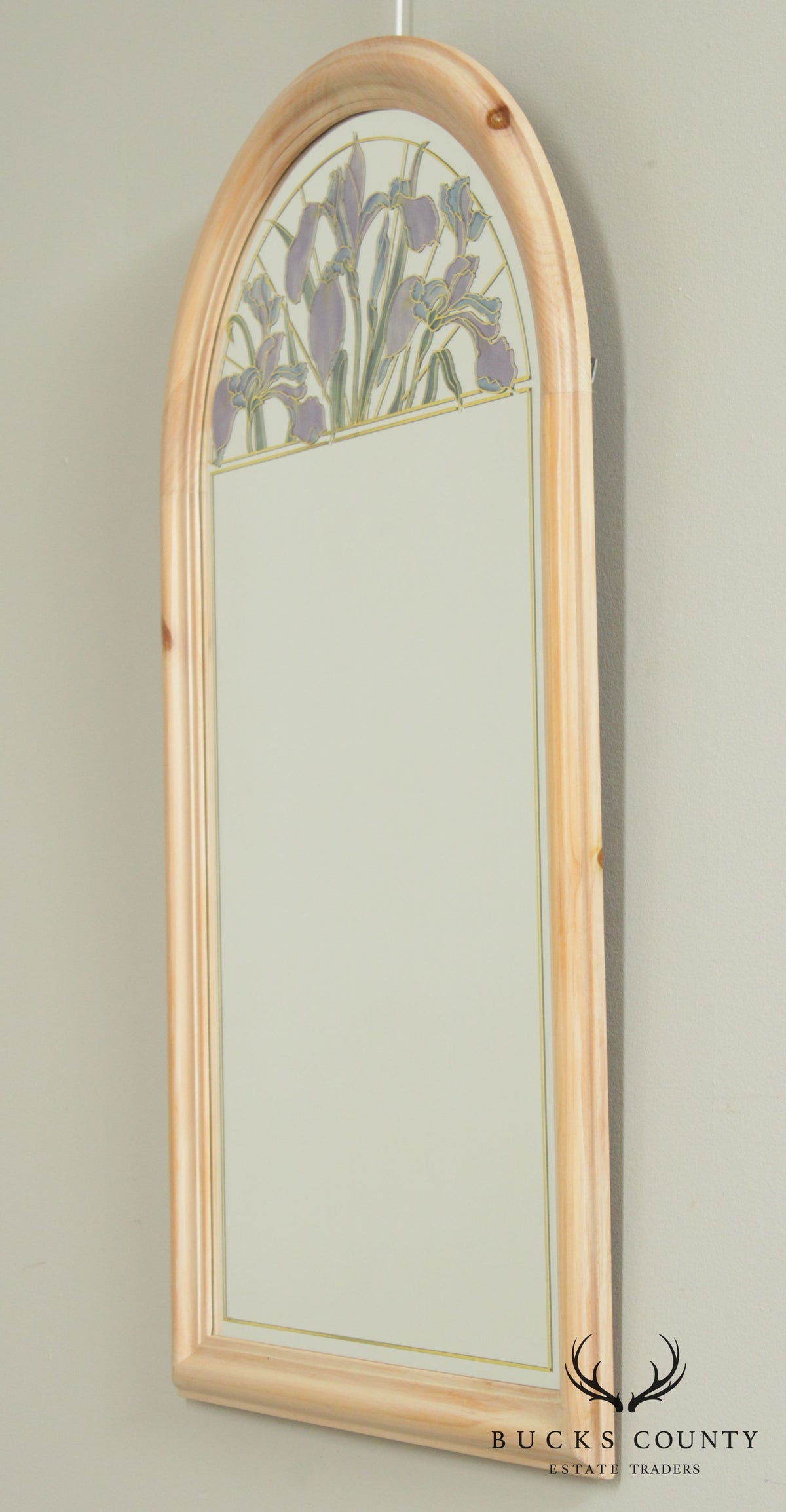 Pine Framed Iris Wall Mirror