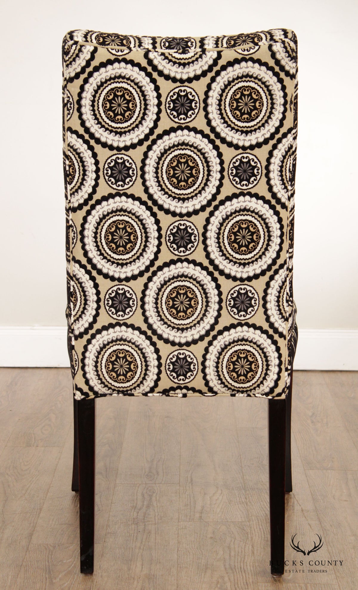 Modern Custom Upholstered Set of Four Dining Chairs
