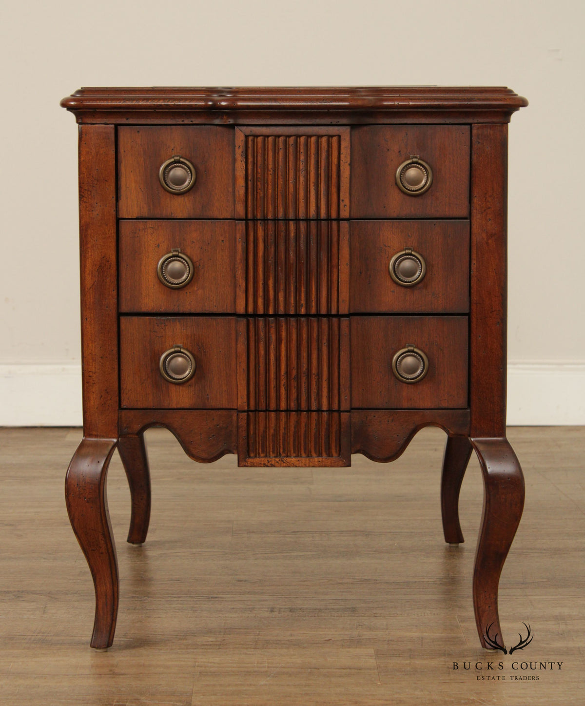 CTH Sherrill Occasional French Style Three Drawer Side Table
