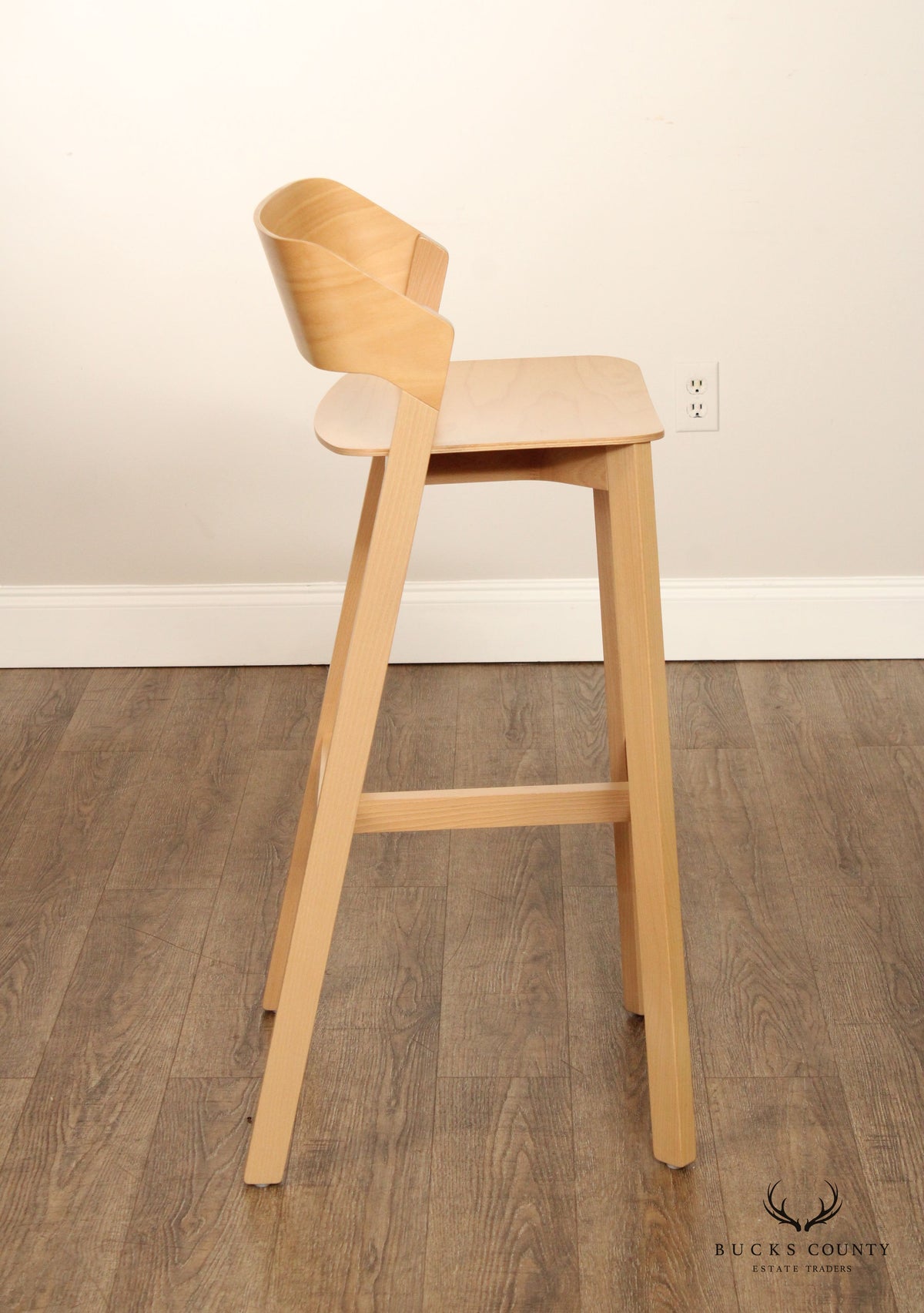 Quality Bentwood Set Of Six Merano Barstools By Ton