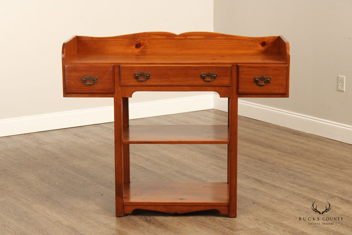 Vintage Farmhouse Pine Dry Bar or Server